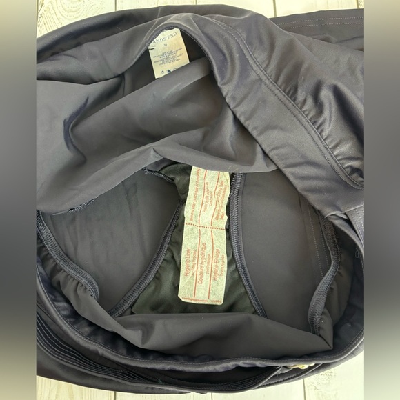 NEW Lands' End Buckle Belted Swim Bottom Skirt Skort 16 Black 12” 0898 - Picture 4 of 6